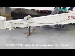OUCO Hydraulic Single Arm Slewing Davit per imbarcazioni di salvataggio